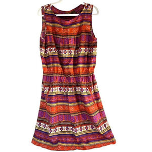 Speed Control New York Womens Dress Geometric Multicolored Sleeveless Zip Pocket